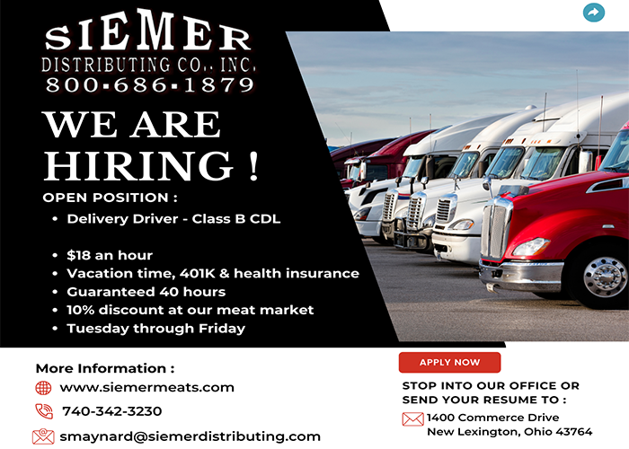 Siemer Meat Market Hiring Flyer